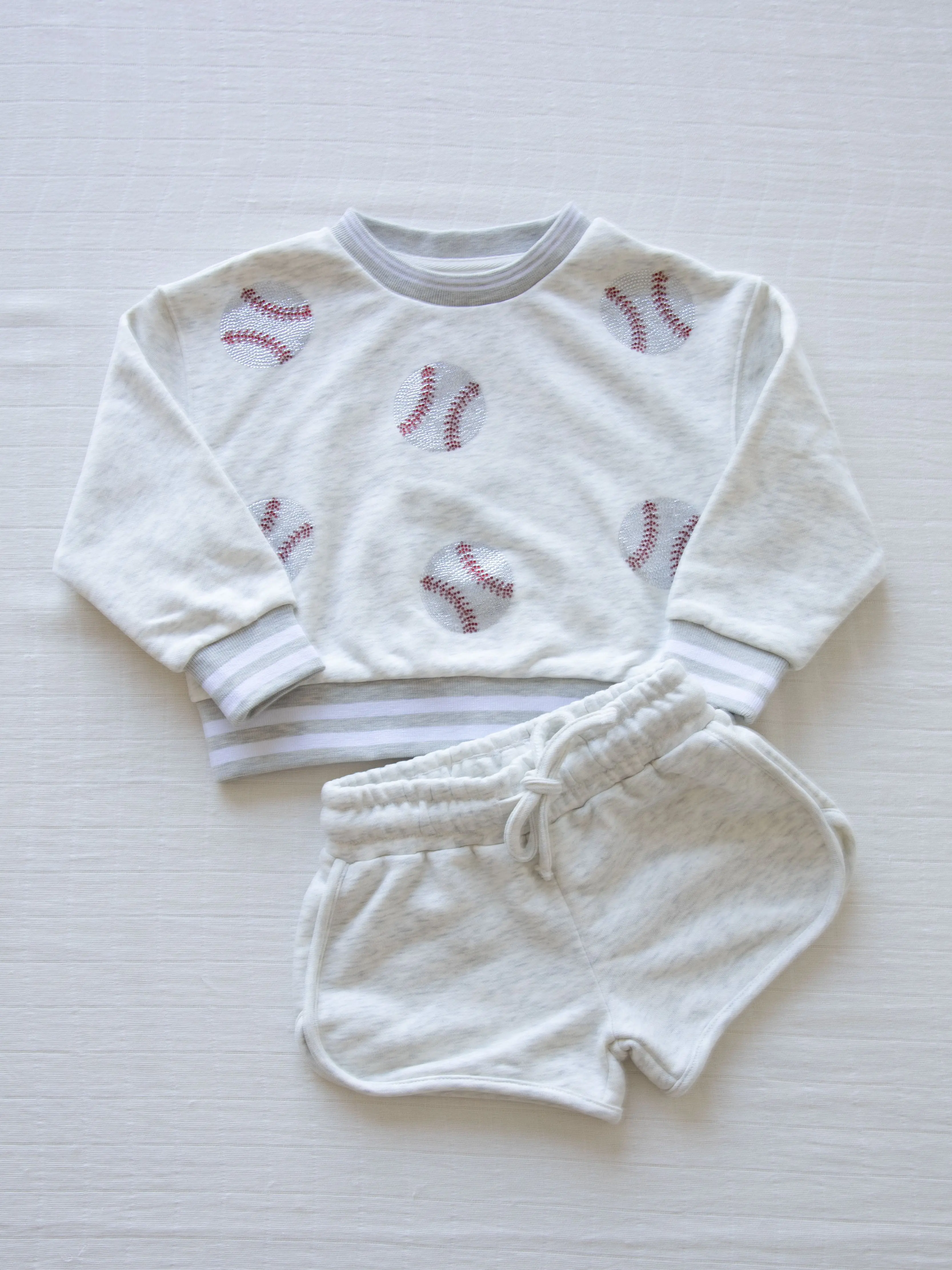 Sweat Short Set - Baseballs