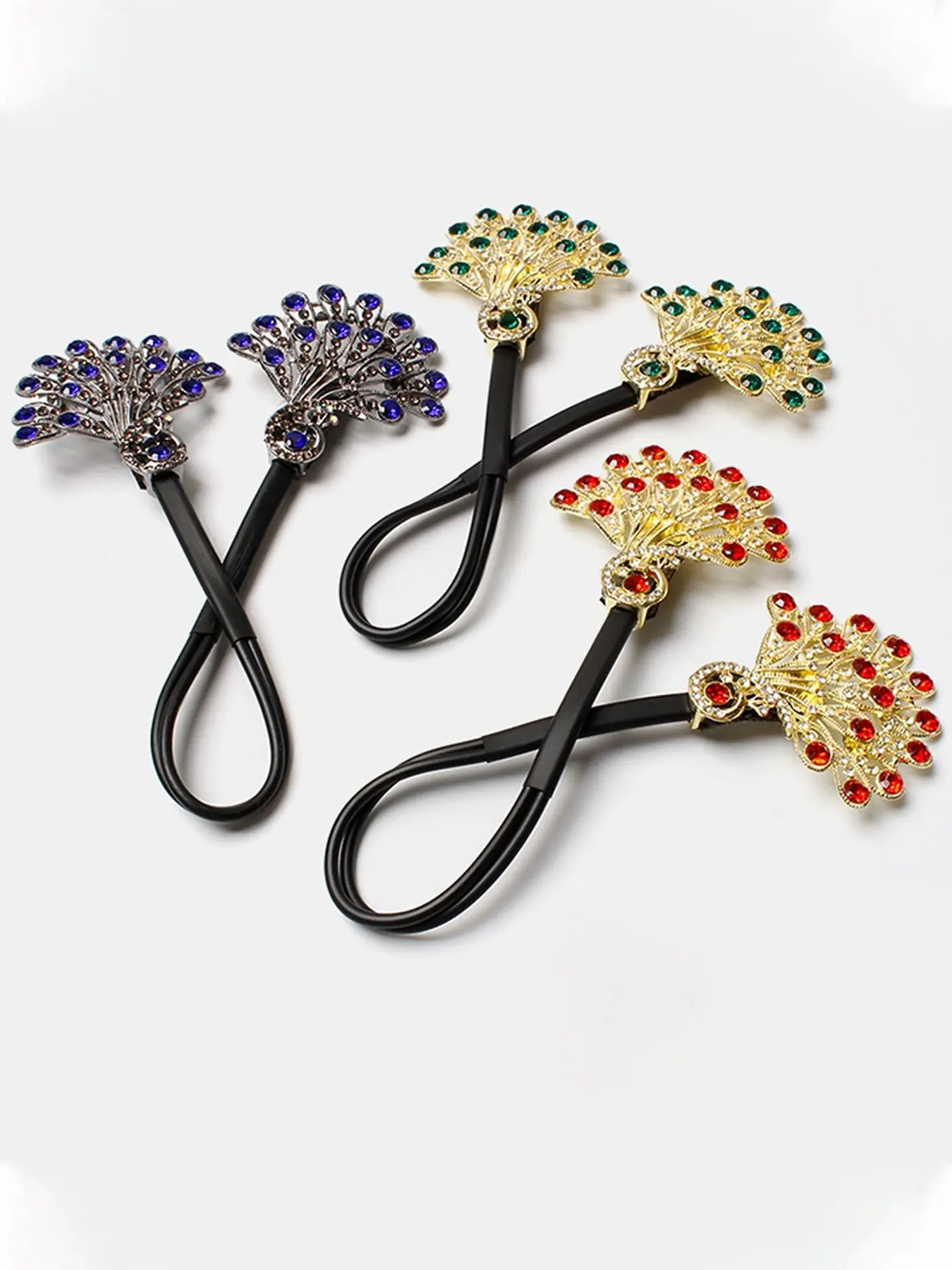 Elegant Crystal Peacock Bling Hair Clip, Sparkling Rhinestone Design, Perfect for Special Occasions, Boho Hair Accessories, Wedding Hair Decor, Women's Fashion Accessory, Hair Clips for Styling
