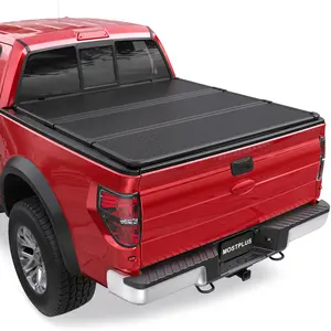 MOSTPLUS F150 5.5-6.5FT Quad-Fold Fiberglass(FRP) Hard Bed Tonneau Cover Compatible for 2015-2026 Ford F150 Bed On Top