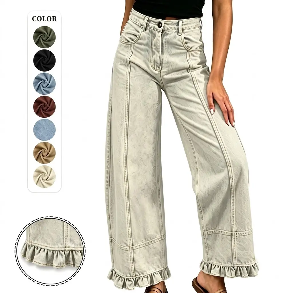Women's 2026 Y2k Patchwork Baggy Boyfriend Jeans - Women's Bottoms for Back-to-School Shopping Jean Womenswear Bottom Trouser Streetwear Pocket Maternity Basic sohochicclothes for back to school,first day of school outfits
