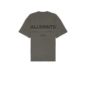 ALLSAINTS Underground Short Sleeve Crew in Pipe Grey
