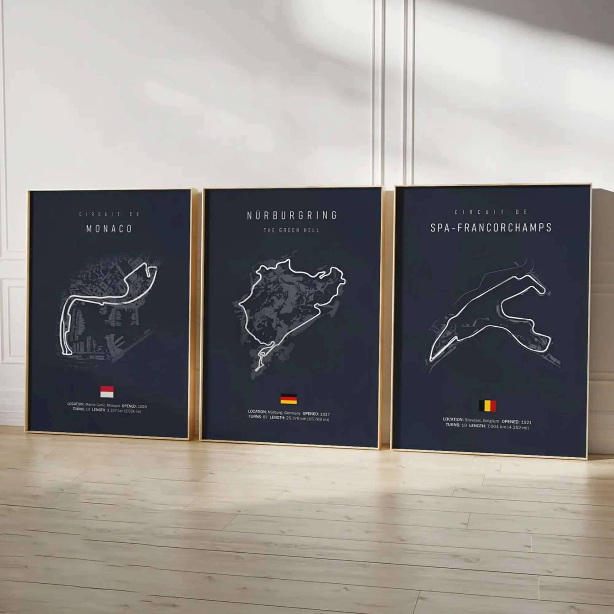 CUSTOM 2025 Tracks Ideal Gift For Racing Fans, Grand Prix of Monaco Spa Nürburgring MONZA Wall Art Aesthetic Sports Poster Decor Room