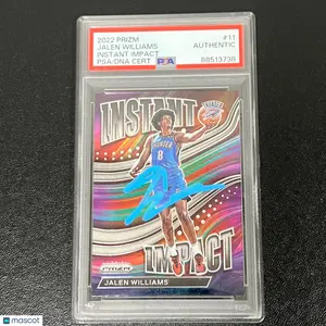2022-2023 Panini Prizm Instant Impact #11 Jalen Williams Signed Card PSA AUTO Sl