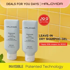 HALOVIDA Leave-in Light Hair Dry Shampoo Gel 2.28oz,No-Rinse Shampoo Gel,Instant Oil Absorption & Invisible Volume Boost,Long-Lasting Oil Control,Soothing & Comfort,Affordable,Pure,4D hyaluronic acid, summerwins,DealsForYouDays