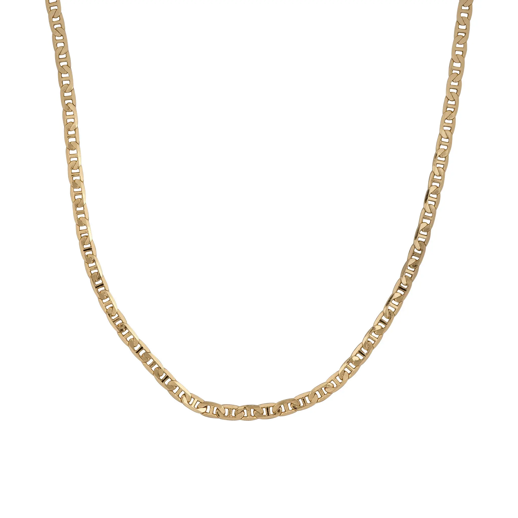 Flat Greek Key Chain Necklace - 14K Gold-Plated