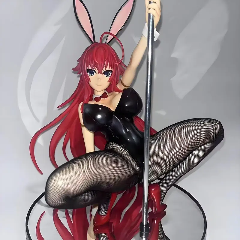 High School D×D Rias Gremory Squat Posture Anime Bunny Girl Figure Model Statue Collection Desktop Decoration Ornament Gifts