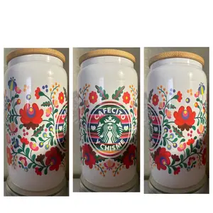 Cafecito and Chisme Glass Cup