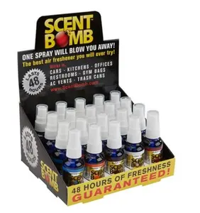 SCENT BOMB AIR FRESHENER - 1 OZ SPRAY BOTTLE (FULL BOX OF 20 BOTTLES) Fragrance Glass Oil Plastic Car Odor Remover Car Diffuser