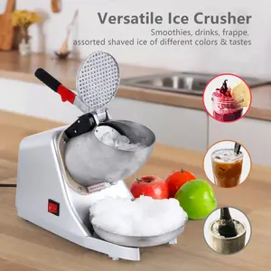 Zeny Electric Ice Shaver Machine Stainless Steel 300W 2000 rpm 143lbs/HR Ice Crusher for Home Appliances & Versatile Use
