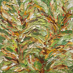 Ever Together, Acrylic on Canvas, 16"x16", Original Palette Knife Painting, Textured Wall Art Canvas