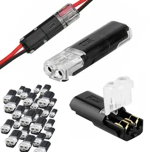 200PCS Double Wire Plug in Connector with Locking Buckle & Waterproof Design - Secure & Reliable Electrical Solution for Various Applications