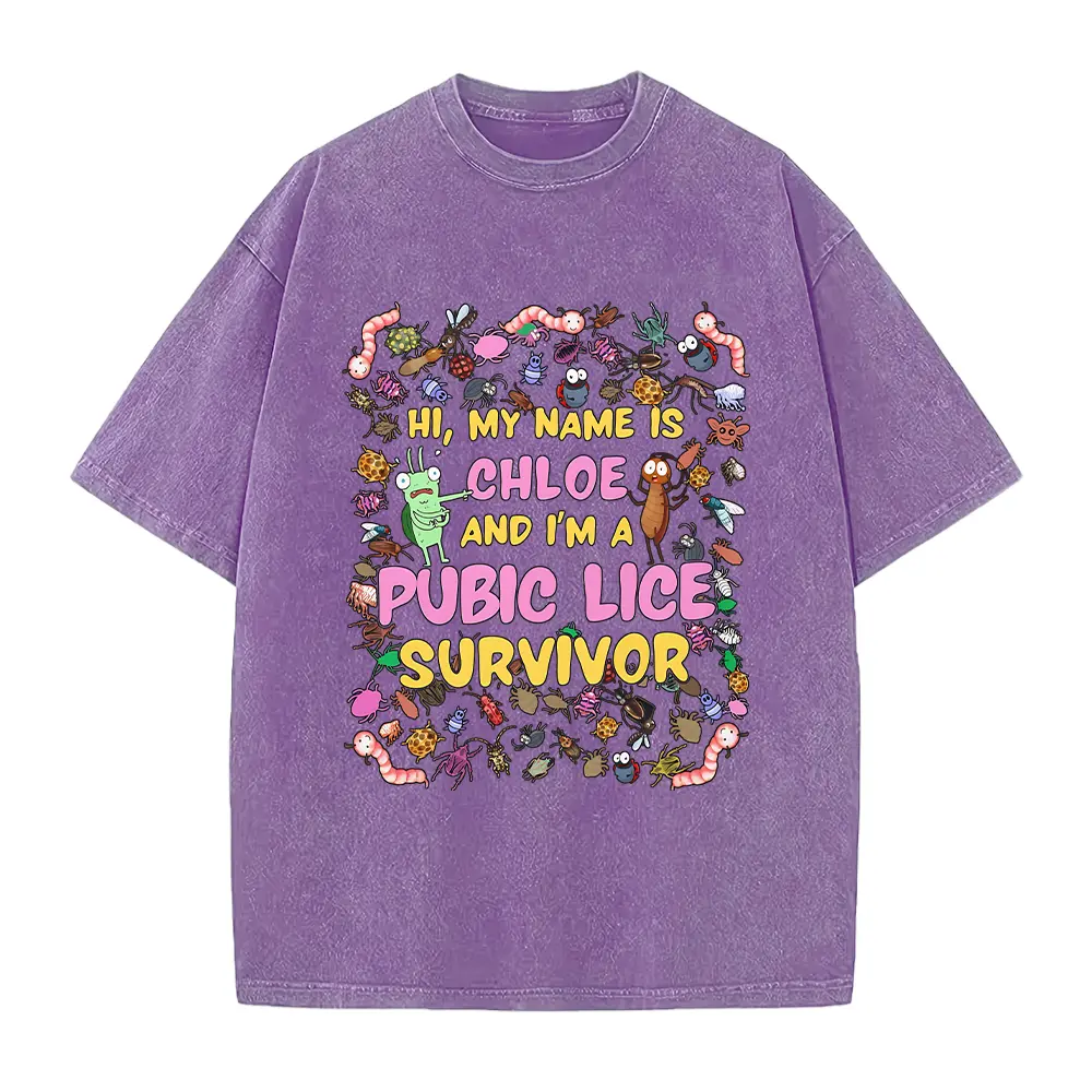 Funny Personalized Embarrassing Shit Shirt: Pubic lice survivor