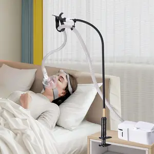 CPAP Hose Holder - 360° Rotating Adjustable Bedside CPAP Accessories with Anti-Tangle Design,Premium CPAP Hose Hanger Stand for Bed,CPAP Tube Holder