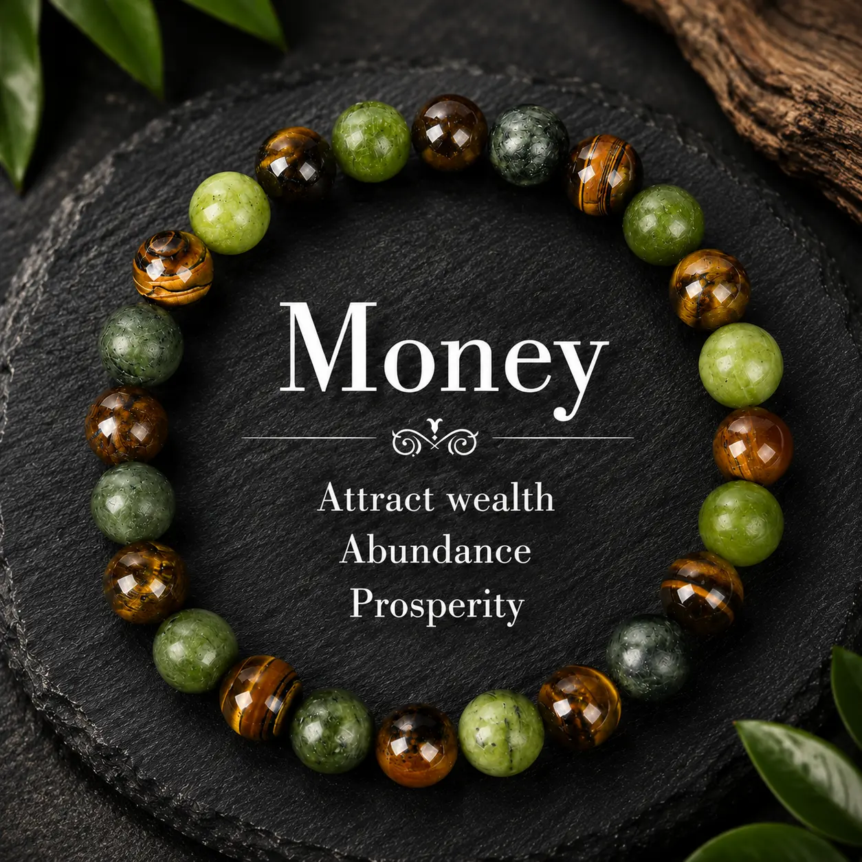 ARPURRAINA Tiger Eye Stone Crystal Bracelet Money Attraction Bracelet Attracts Wealth, Stretchable- Unisex Jewelry Gift glass  beads pulsera  amatista unity  bracelet Jade Bracelet encouragement gift fashion artificial Colorblock Beaded summerwins,s