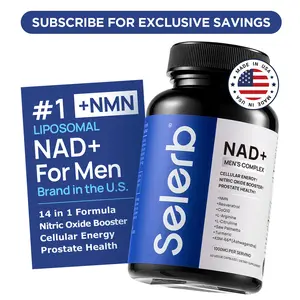 Selerb NAD+ Supplement for Men with NMN - Liposomal Complex with Trans-Resveratrol, CoQ10, Maca & Ashwagandha - Supports Cellular Renewal, Energy & Performance - 60 Capsules Dietary Healthcare Vitamins