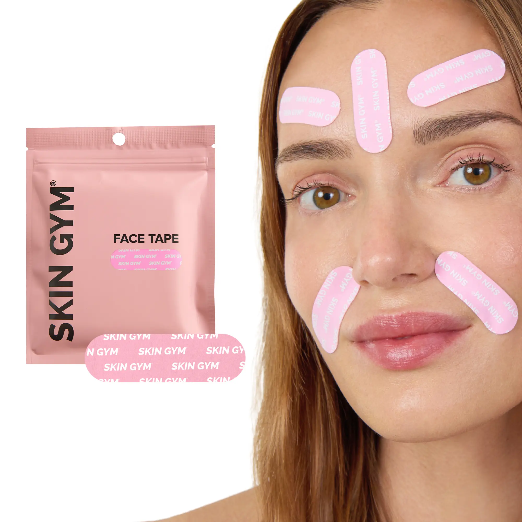 Skin Gym Face Tape for Smoothing and Wrinkle Reduction 128pack Skincare Facial Face Lift Gentle Comfort Facelifting band