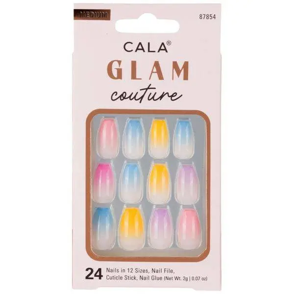 CALA Glam Couture | Medium Coffin Ombre Press On Nails