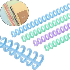 5 Counts Colorful Plastic Comb Binding Spine – 30-Ring Book Binder for Reports, School & Office Documents