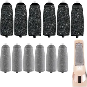 Replacement Roller for , Replacement Head Refills Compatible with Finish Touch Flawless Pedi Electronic Tool File,6 Extra Coarse & 6 Regular Coarse