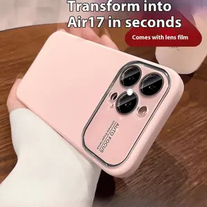 Liquid Soft Touch Protective Case for Apple Acrylic Lens Protection New Large Window Lens Full Coverage Compatible with iPhone 17 16 15 14 13 12 Pro Promax Universal Design Minimalist High-End Feel Available