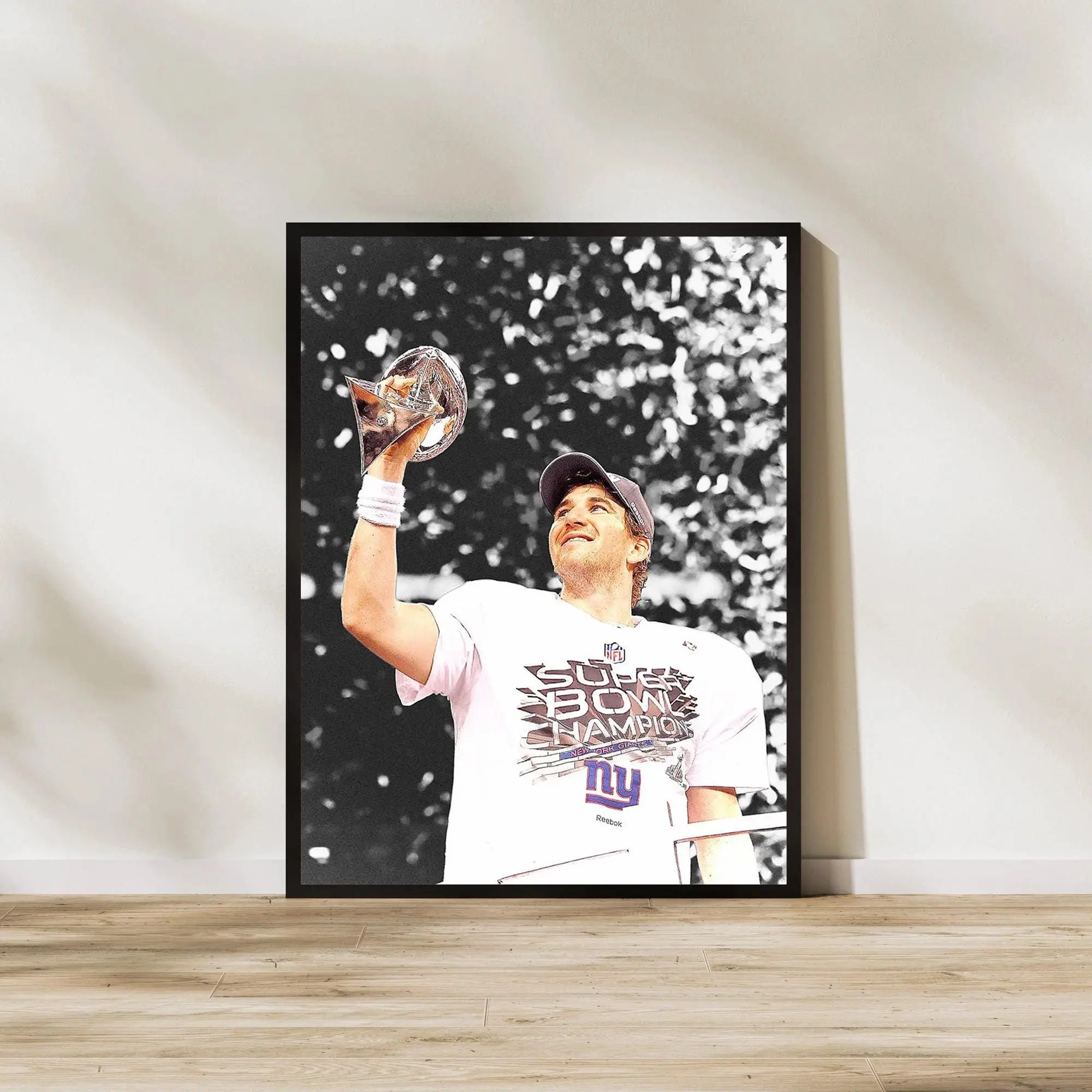 [SALE UP TO 40%] [Unframed] Eli Manning Giants Art Printp: NY Football Wall Decor