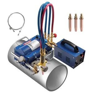 VEVOR Electromagnetic Gas Pipe Cutting Machine, 2-30/Min Automatic Pipe Beveler for 0.2-4 Thick Tube, Features 3 Tips Adjustable Angles, Torch Burner Beveler, Magnetic Gas Machine 110V CG2-11C