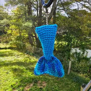 Crocheted Mermaid Tail Keychain