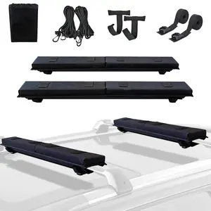 GAOMON Universal Soft Roof Rack Pads for Cars - Heavy-Duty Tie Down Straps, Ropes, Hood Loops & Storage Bag - Roof Pads Luggage Carrier for Kayak, Vehicle Cargo Protection, Car Top Soft Rack