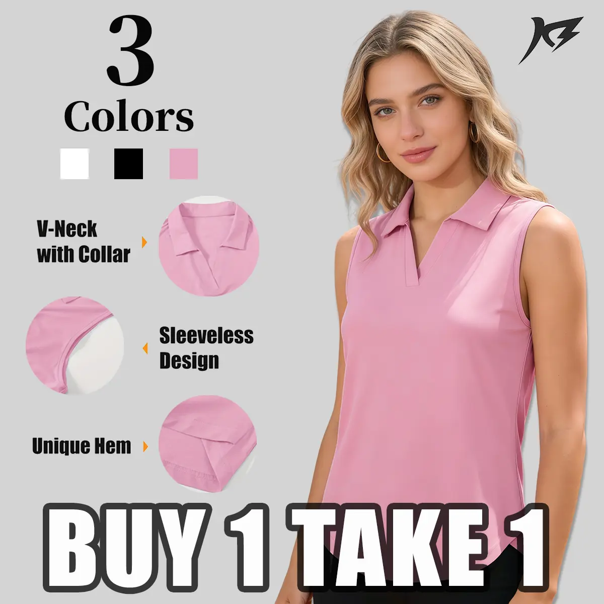 Sporty and feminine with a flattering slim fit easy to style with any bottoms