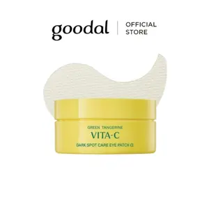 [GOODAL Official Shop] GOODAL Green Tangerine Vitamin C Dark Spot Care Eye Patches ALPHA | 25% Thicker Hydrogel Under Eye Patches | For Puffy Eyes and Dark Circles | 60 Patches