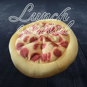 Pizza Dog Toy 10" Crinkly Squeaky Pizza Slice for Fun Playtime with Your Furry Friend Perfect for Pizza Night