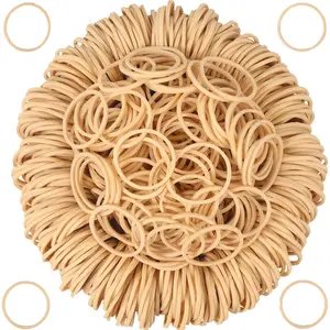 Elastic Rubber Bands Size #10 Beige 600 pcs for Office Supplies Money Bundling and Flowers