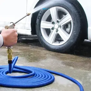 High-Pressure Expandable Car Wash Hose Set with Adjustable Nozzle, Customizable Spray Nozzle, Versatile for Garden & Automotive Use, Durable Design with 7.5m Length Expandable Water Hose