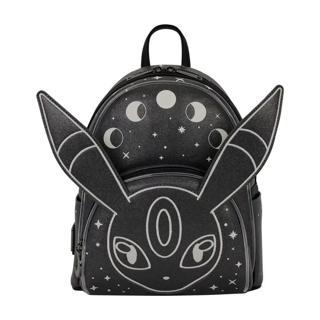 Loungefly Pokémon Umbreon Moon Phases Light-Up Glow Print Mini Backpack, Functional Luggage & Bags Backpack, Print Backpacks