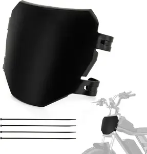 PSLER Upgraded Front Number Plate with Zip Ties for Light Bee X/Talaria Sting MX3 MX4 MX5, Anti-Scratch PP Protective Shield for E-Ride Pro SS/Segway X260, Tuttio Soleil 01 E-Ride, Matte Black