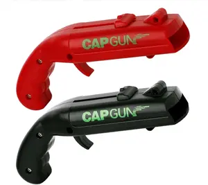 Novelty Cap Gun Beer Bottle Opener, Shooting Bottle Cap Launcher, Fun Party Game Gadget, Portable Outdoor Bar Tool for Men Gift