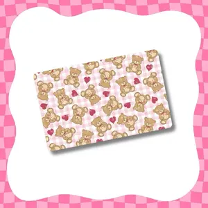 Coquette Bears Card Skin - Super Cute & Durable Vinyl Sticker for Personalizing Your Credit Card Graphic Decal, Front Sticker Only