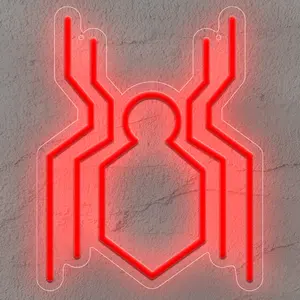 Spider Neon Signs for WallDecor,Dimmable Anime Red SpiderSign,USB Powered Neon Light Signs forGame Room Man Cave Kids RoomBedroom Bar Birthday Gifts
