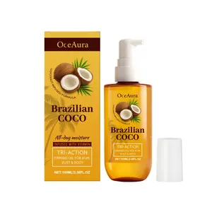OCEAURA Brazilian Coco Firming Oil For Bum Turmeric Repair Vitamin E Nourishing Body Care Oil Cosmetic