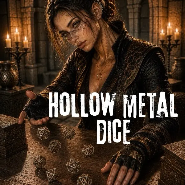 [YOU CHOOSE LIVE] FULL 7PC SET OF HOLLOW METAL DICE