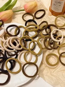 Solid Color Hair Tie Set, Casual Versatile Hair Accessories for Women & Girls, Minimalist Headwear Suitable for Thick Hair