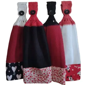 Heart Double Hanging Kitchen Towels/Kitchen Towels/Durable Kitchen Towels Cleaning Hangable