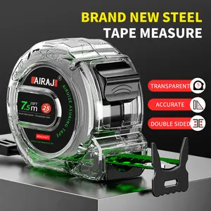OUDISI 1-Piece High-Precision Steel Tape Measure, Professional Measuring Tool, Featuring Fluorescent Green Double-Sided Tape, Laser-Etched Markings for Clear Readings in Low-Light Conditions, Waterproof Reinforced Steel Construction, Ideal for Carpentry