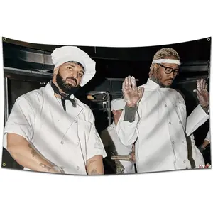 DrakeG and FutureT 3x5Ft Flag Hip Hop Rapper Tapestry for College Dorm Room Guys Man Cave Room Decoration Banner with 4 Brass Grommets