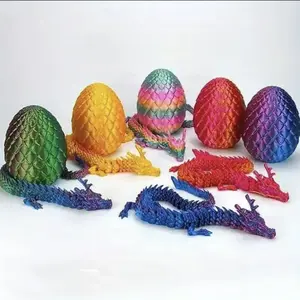 6pcs/2pcs 3D Printed Dragon Egg Set, Contains Chinese Dragon, Party Decorations, Graduation Gift, Home Decoration, Surprise Birthday Present, Home Decor Ornament, Art Figurine, Decorative Sculptures