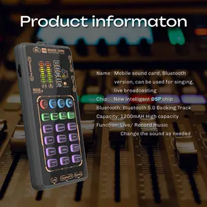 TK US X55 Pro Portable Mixer with Built-in Microphone, 2 Customizable Effects, 4 Voice Changers, 64 Tones, Ideal for Outdoor Singing & Podcasting, Professional Chipset, Bluetooth 5.0, 1200mAh Battery alexa speaker, Audio, Sound System, Recording