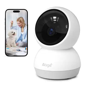 【Alaga AI 2K 2.4G/5G WiFi6 Security Camera】3MP CCTV Indoor Monitor 360° PanTilt, Human Detection, Dual-Band, With Alexa