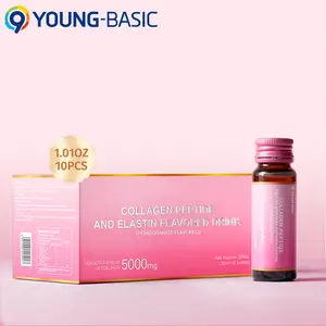 9 YOUNG-BASIC Hydrolyzed Collagen Peptide Liquid 5000mg for Women - Elasticity & Firmness, Healthcare Fitness Beauty Supplement Edible Dietary Colagen Drink