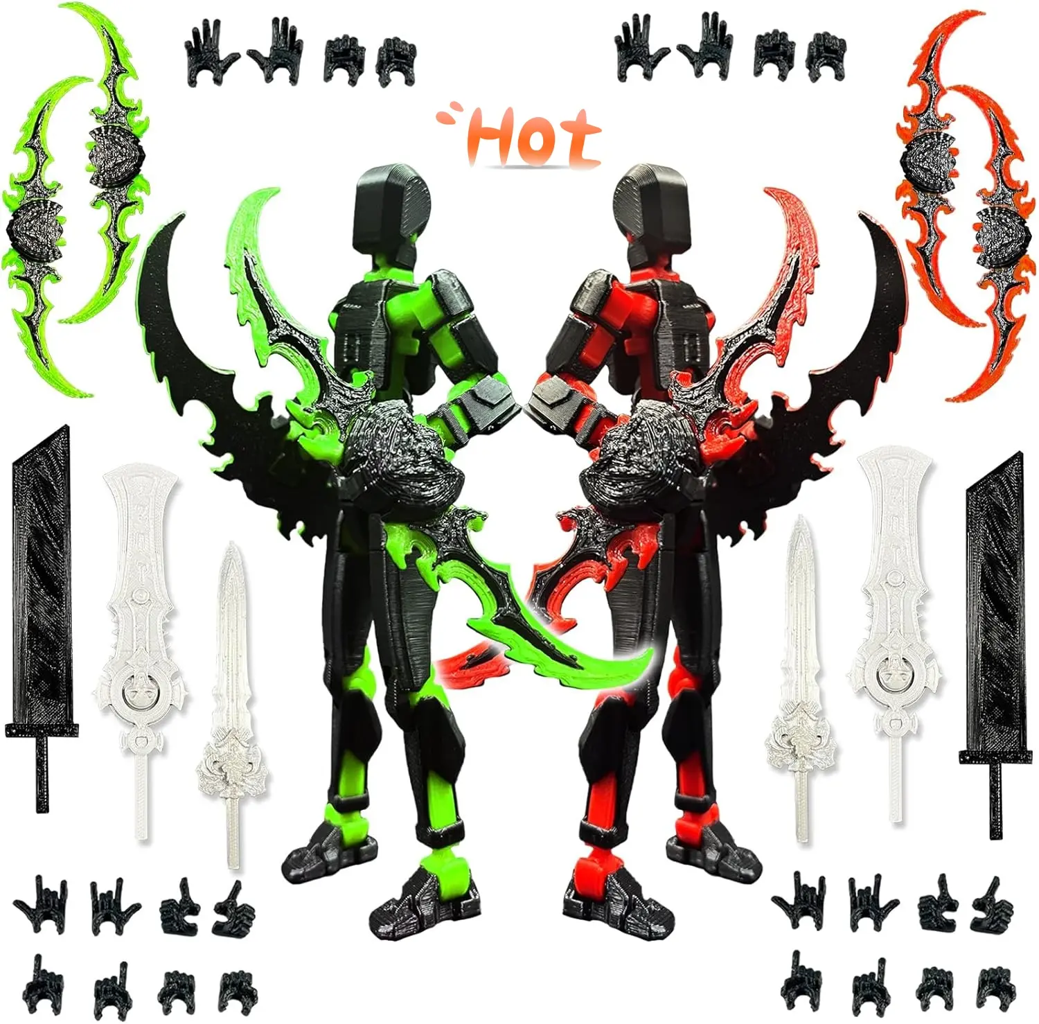No-Assembly T13 Titan Robot Dummy Lucky Nova 3D Printed Articulated Figurine Toyset, 13-Movable-Joints Collectible Figure Decor, No Battery Needed for Video Games Game Enthusiasts (Toys & Hobbies DIY Specialty Supply)