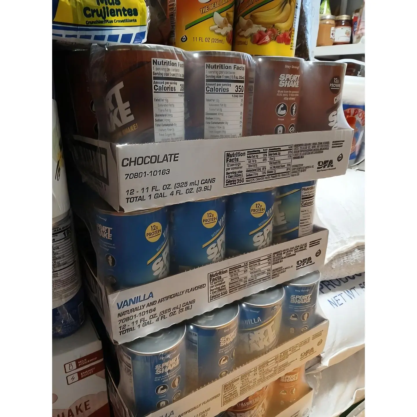 High Protein Milk Beverage with Vitamins C&E - Vanilla, Chocolate, Strawberry Flavors - 4 fl oz Cans, 12 Cans per Box, Contains Milk